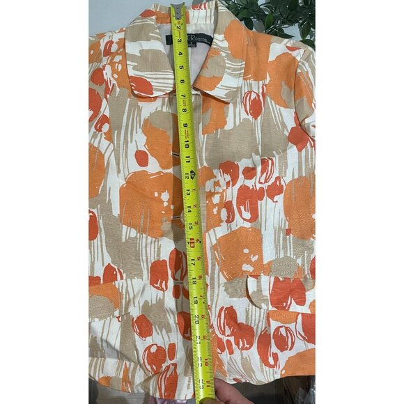 Vintage Kasper Essential Sportswear Floral Jacket With Button Front&Pockets Sz8 - Picture 13 of 13